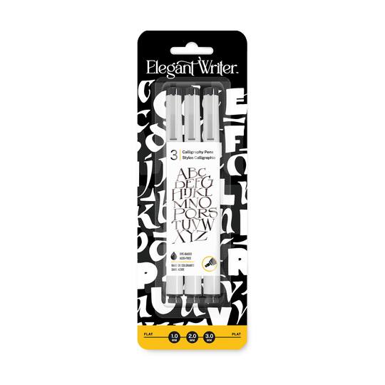 Speedball® Elegant Writer® 3-Piece Black Flat Tip Set
